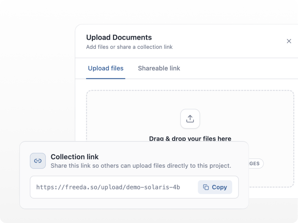 Upload your documents